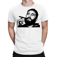 Young Fidel Castro Smoking Cigar Retro T-shirt | Artistshot