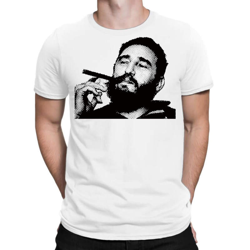 Young Fidel Castro Smoking Cigar Retro T-Shirt by alheklupsm | Artistshot