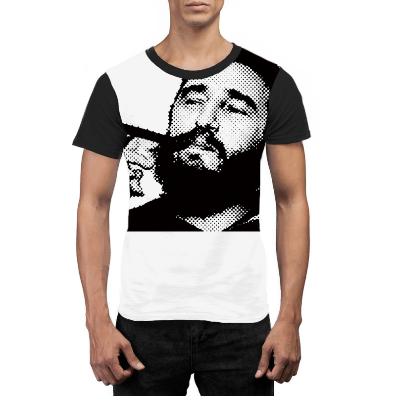 Young Fidel Castro Smoking Cigar Retro Graphic T-shirt by alheklupsm | Artistshot