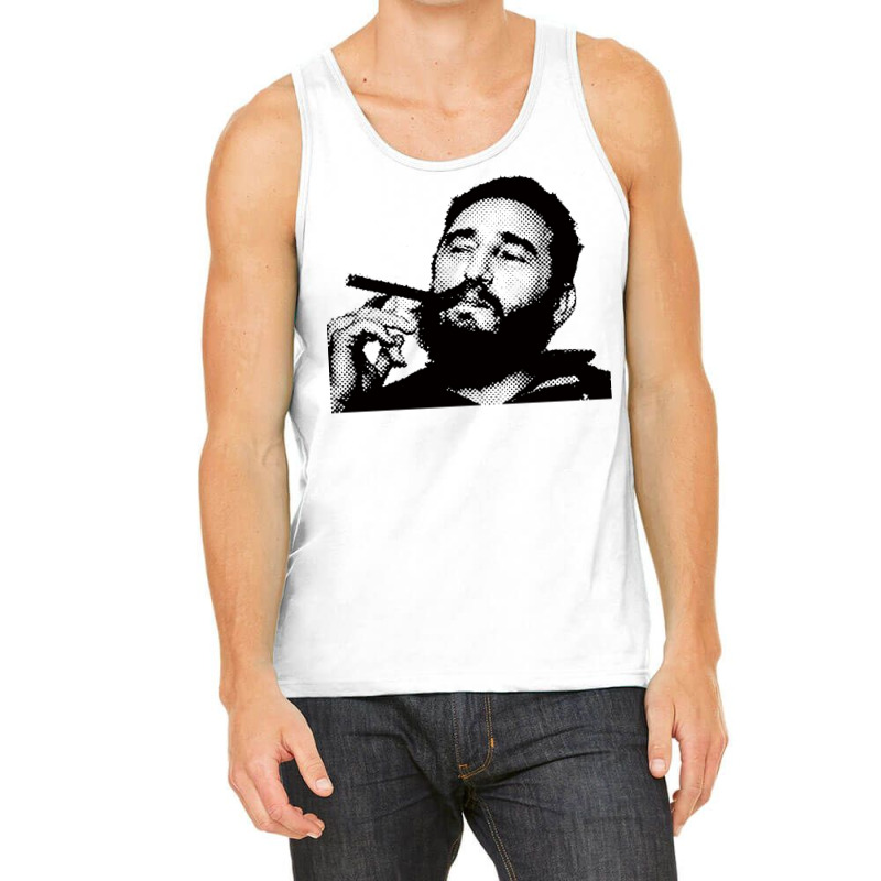 Young Fidel Castro Smoking Cigar Retro Tank Top by alheklupsm | Artistshot