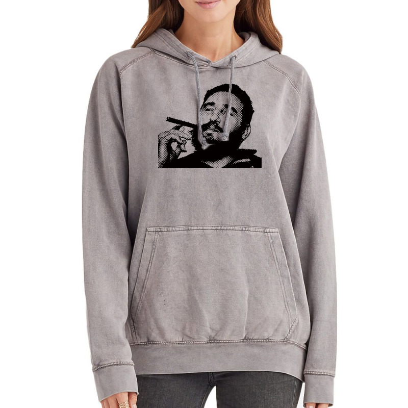 Young Fidel Castro Smoking Cigar Retro Vintage Hoodie by alheklupsm | Artistshot