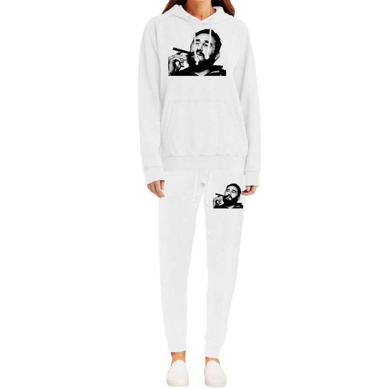 Young Fidel Castro Smoking Cigar Retro Hoodie & Jogger set by alheklupsm | Artistshot