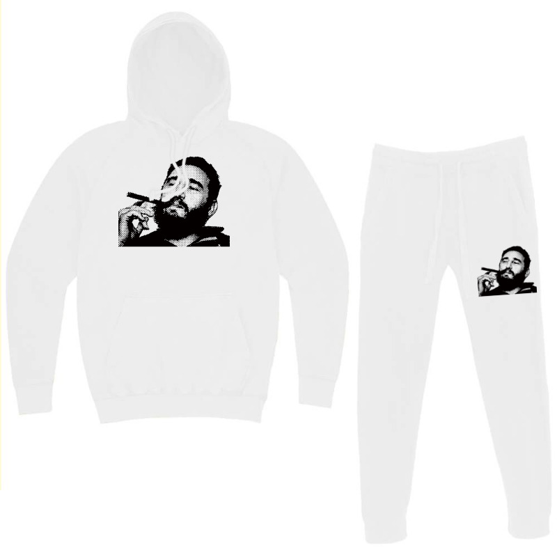 Young Fidel Castro Smoking Cigar Retro Hoodie & Jogger set by alheklupsm | Artistshot