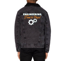 Engineering Funny Quote Hippie Unisex Sherpa-lined Denim Jacket | Artistshot