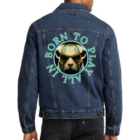 Poker Gambling Gift All In Dog Casino Funny Men Denim Jacket | Artistshot