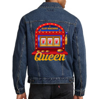 Slot Machine Queen Travel Men Denim Jacket | Artistshot