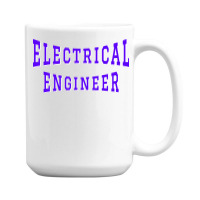 Electrical Engineer In Purple Color Text Aesthetic 15 Oz Coffee Mug | Artistshot