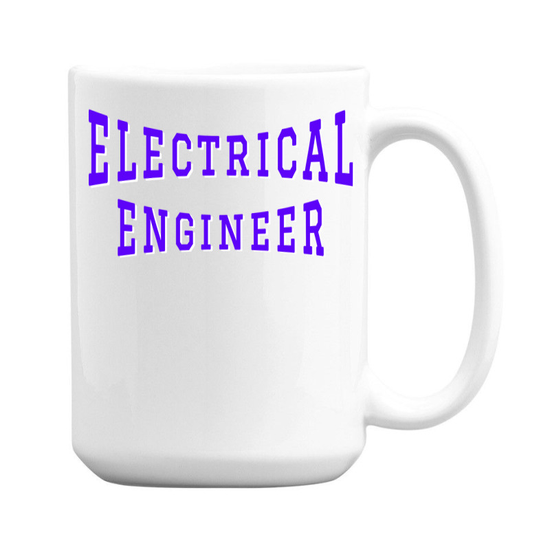 Electrical Engineer In Purple Color Text Aesthetic 15 Oz Coffee Mug | Artistshot