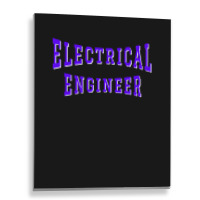 Electrical Engineer In Purple Color Text Aesthetic Metal Print Vertical | Artistshot