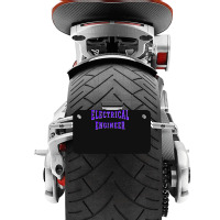 Electrical Engineer In Purple Color Text Aesthetic Motorcycle License Plate | Artistshot