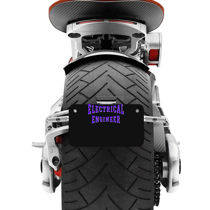 Electrical Engineer In Purple Color Text Aesthetic Motorcycle License Plate | Artistshot