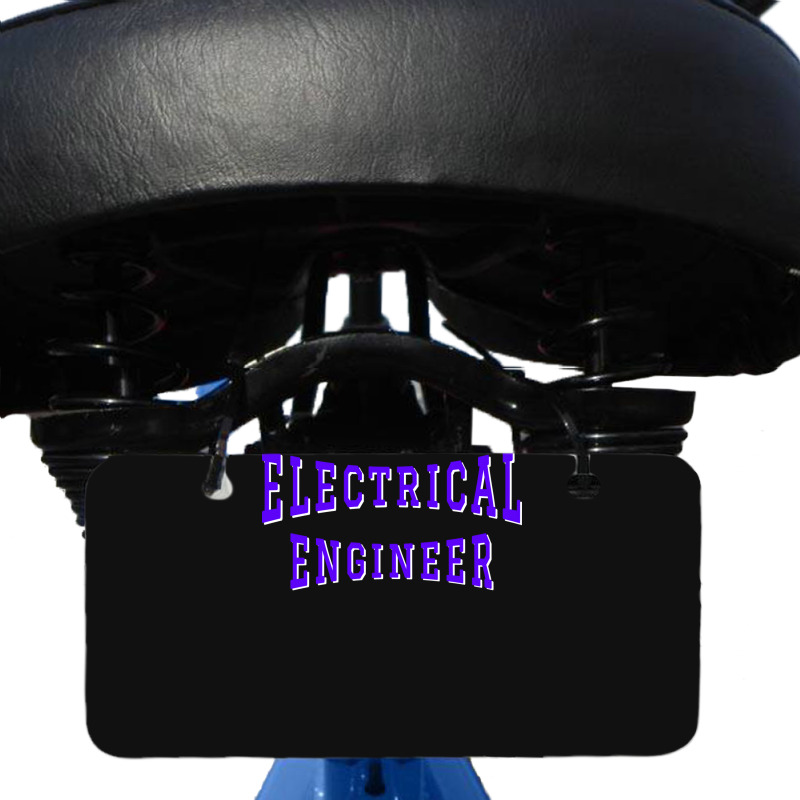 Electrical Engineer In Purple Color Text Aesthetic Bicycle License Plate | Artistshot