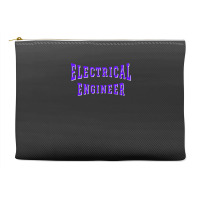 Electrical Engineer In Purple Color Text Aesthetic Accessory Pouches | Artistshot