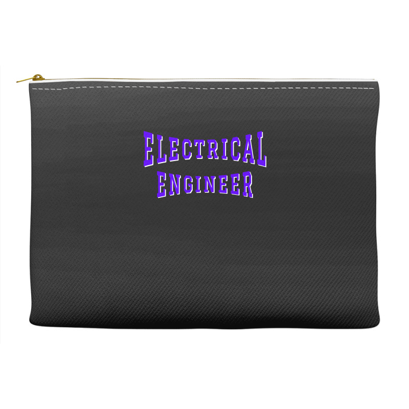 Electrical Engineer In Purple Color Text Aesthetic Accessory Pouches | Artistshot