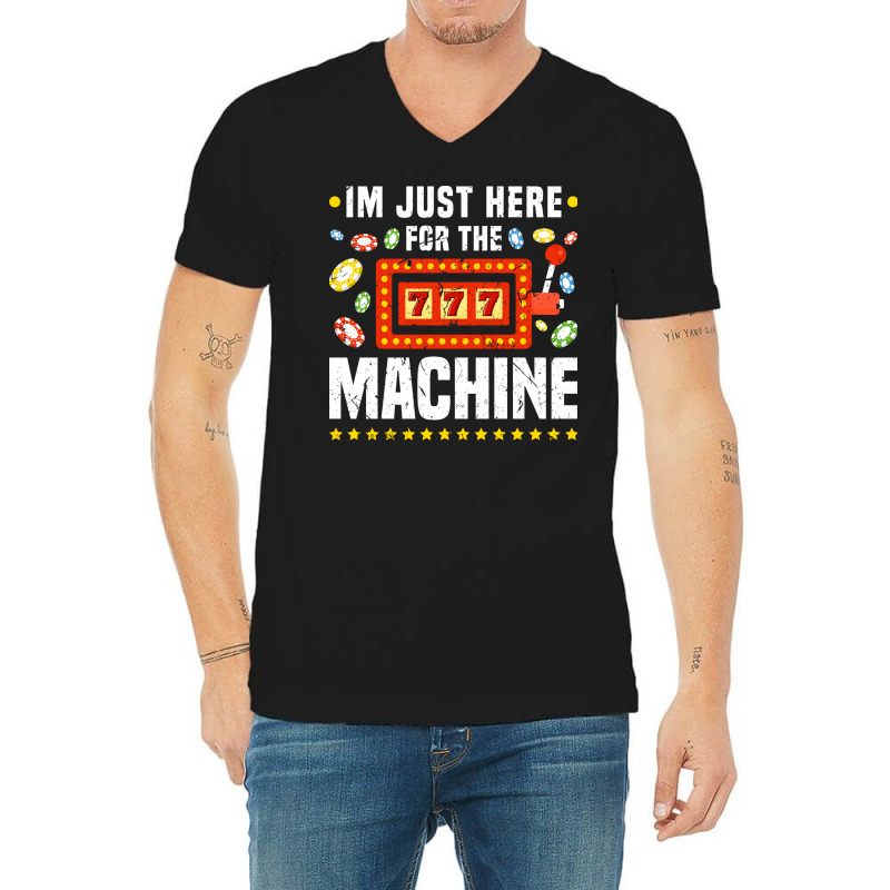 Slot Machine Gambling Lover Funny Casino 70s V-neck Tee | Artistshot