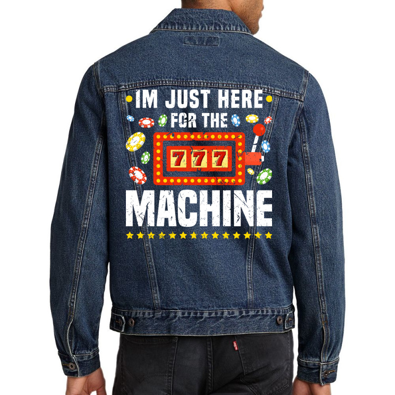 Slot Machine Gambling Lover Funny Casino 70s Men Denim Jacket | Artistshot