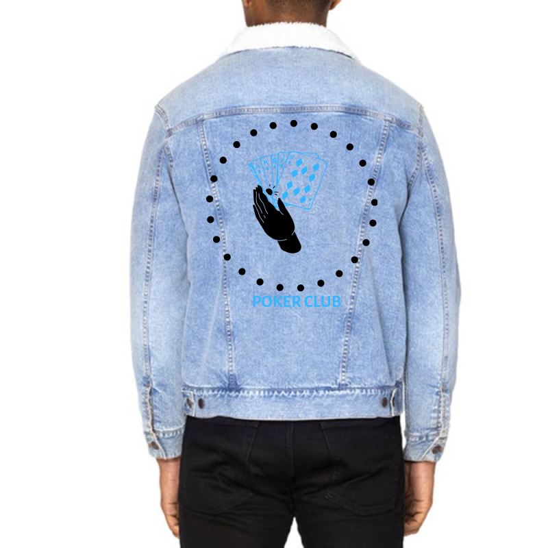 Poker Design Hipster Unisex Sherpa-lined Denim Jacket | Artistshot