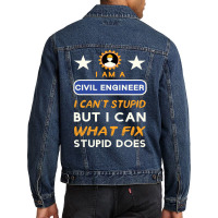 I Am A Civil Engineer I Cant Stupid Green Men Denim Jacket | Artistshot