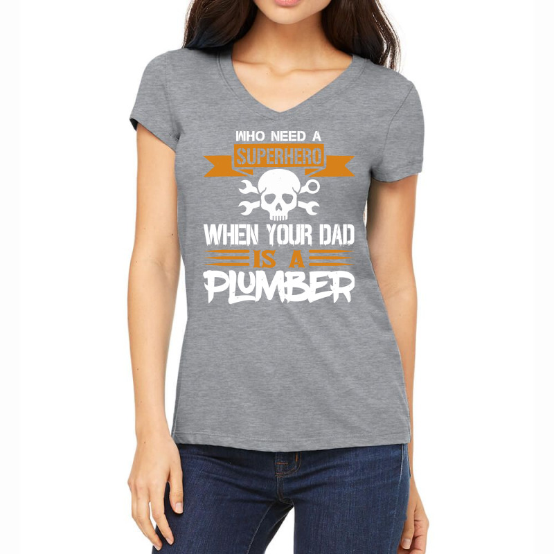 Plumber Gift Idea Plumber Hipster Women's V-Neck T-Shirt by roscijjou4 | Artistshot