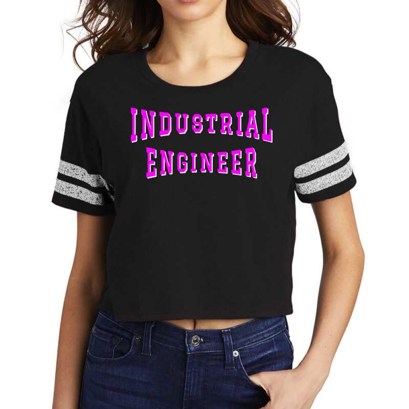 Industrial Engineer In Pink Color Text Travel Scorecard Crop Tee by kuwukmauser8 | Artistshot