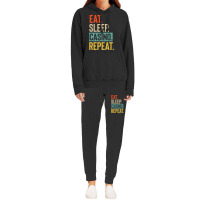 Eat Sleep Casino Repeat Retro Vintage Colors Tumbl Hoodie & Jogger Set | Artistshot