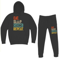 Eat Sleep Casino Repeat Retro Vintage Colors Tumbl Hoodie & Jogger Set | Artistshot