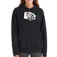 Poker Hands Royal Flush Clubs Vintage Hoodie | Artistshot