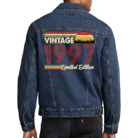 Vintage 1997 Birthday  Limited Edition 1997 Birthd Men Denim Jacket | Artistshot