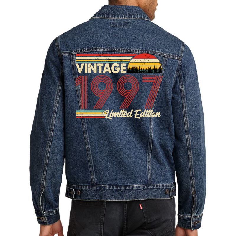 Vintage 1997 Birthday  Limited Edition 1997 Birthd Men Denim Jacket by grimeypoochp | Artistshot