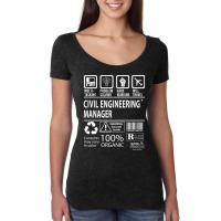 Civil Engineering Manager T  Multitasking Certifie Women's Triblend Scoop T-shirt | Artistshot