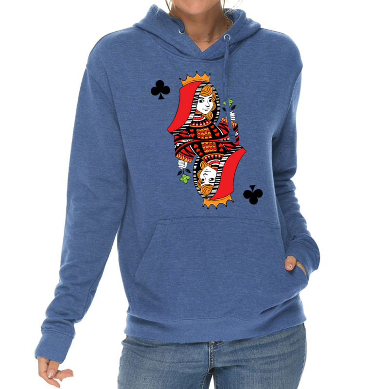 Poker Kartenspiel Skat Pokerabend Dame Queen Karo Lightweight Hoodie | Artistshot