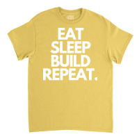 Eat Sleep Build Repeat Hippie Retro Classic T-shirt | Artistshot