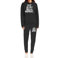 Eat Sleep Build Repeat Hippie Retro Hoodie & Jogger Set | Artistshot