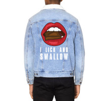 Chocolate Slogan For Naughty Candy Fans Love Unisex Sherpa-lined Denim Jacket | Artistshot