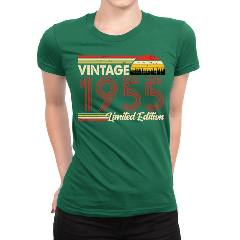 Vintage 1955 Birthday  Limited Edition 1955 Birthd Ladies Fitted T-Shirt by oskenmullerw | Artistshot