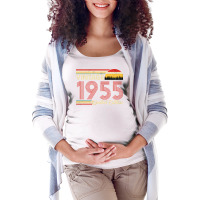 Vintage 1955 Birthday  Limited Edition 1955 Birthd Maternity Scoop Neck T-shirt | Artistshot