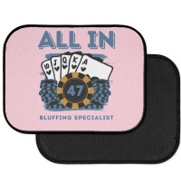 All In 47 47th Poker Casino 47 Years Old Poker Gam Rear Car Mat | Artistshot