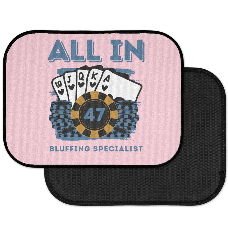 All In 47 47th Poker Casino 47 Years Old Poker Gam Rear Car Mat | Artistshot