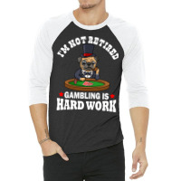 Gambling Is Hard Work Funny Casino Gift Boy 3/4 Sleeve Shirt | Artistshot