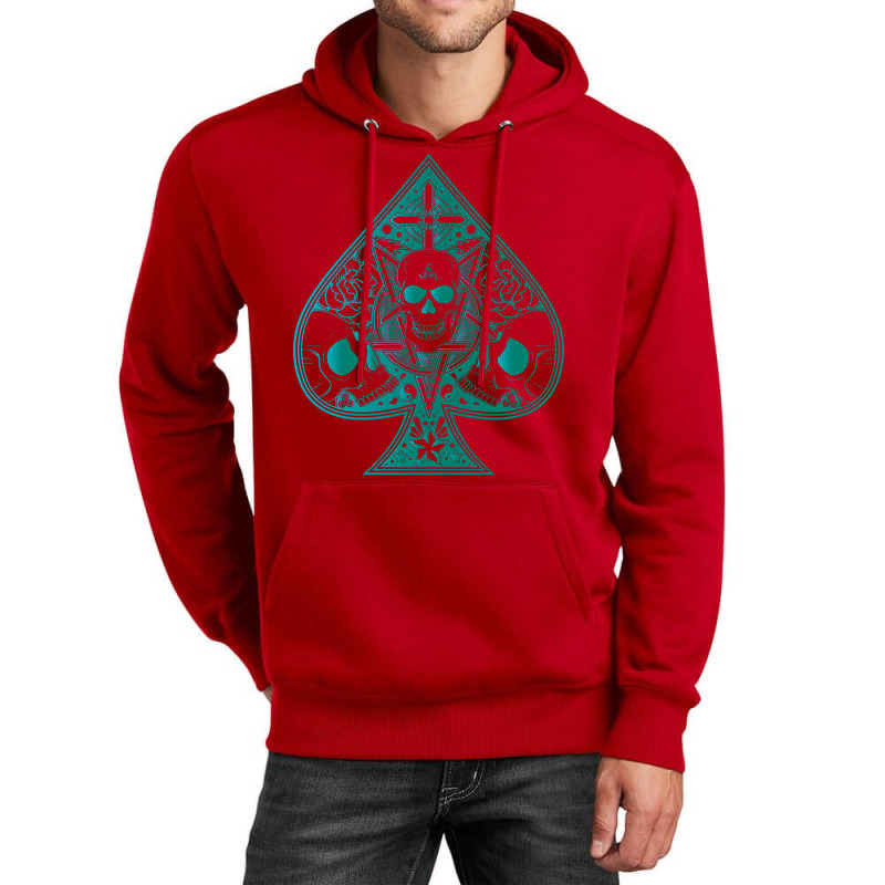 Ace Of Spades Aquamarine Aesthetic Unisex Hoodie | Artistshot