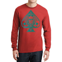 Ace Of Spades Aquamarine Aesthetic Long Sleeve Shirts | Artistshot