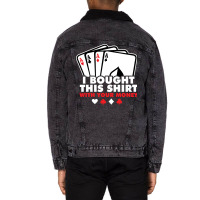 Casino Poker Vegas Omaha Texas Holdem Gambler Trav Unisex Sherpa-lined Denim Jacket | Artistshot