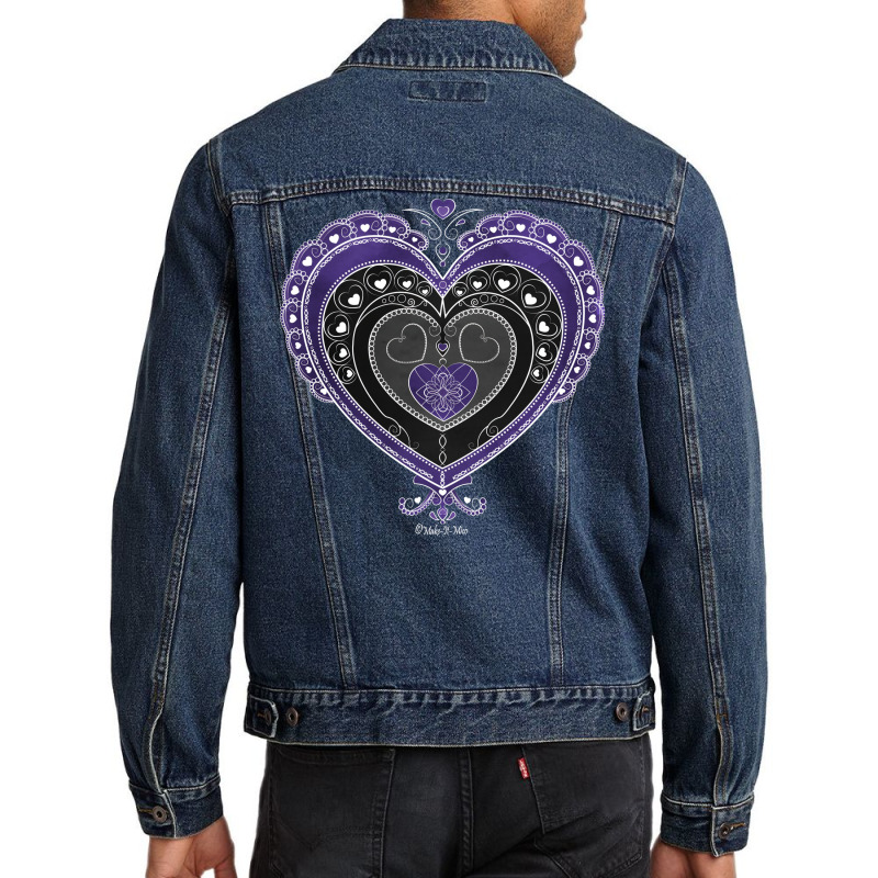 Delicate Ace Of Hearts Girl Men Denim Jacket | Artistshot