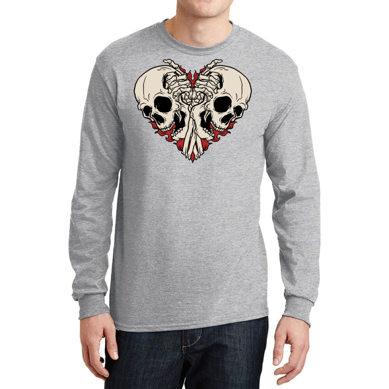 Skull Hearts Stars Long Sleeve Shirts | Artistshot