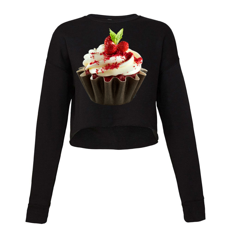 My Favorite Muffin Red Cropped Sweater by parlanpurucax | Artistshot