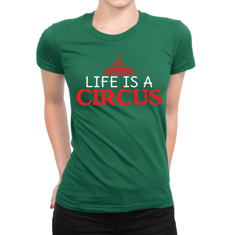 Circus Joke Saying Acro Acrobatics Clown Nature Ladies Fitted T-Shirt by gribaolversj | Artistshot