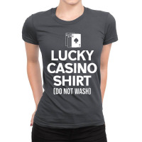 Funny Lucky Casino  For Gamblers Roulette Blackjac Ladies Fitted T-shirt | Artistshot