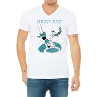 Circus Day Retro Mid Century Aesthetic Funny V-neck Tee | Artistshot