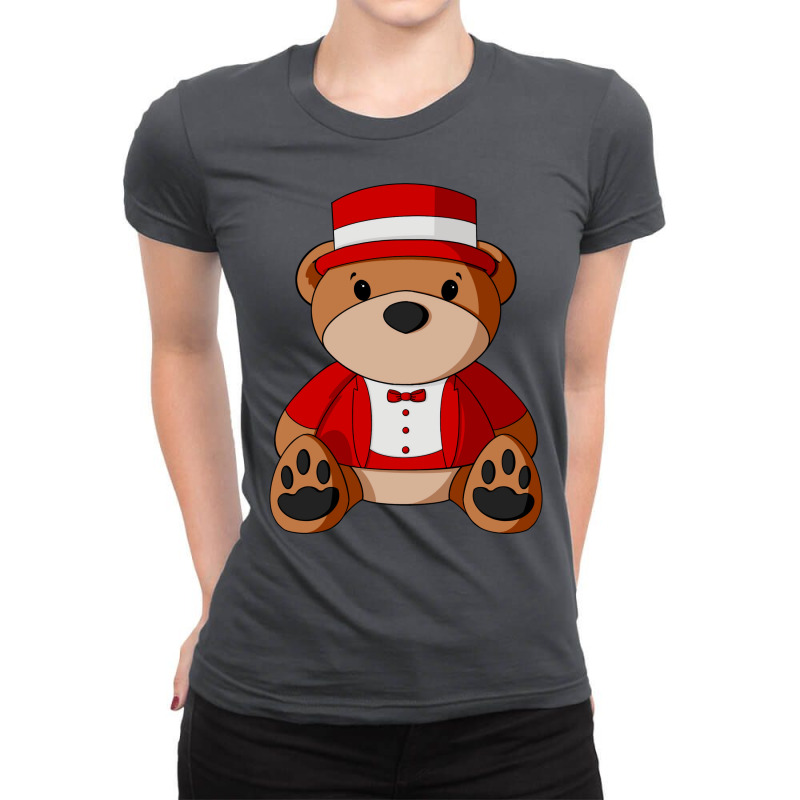 Circus Ringmaster Teddy Bear Funny Ladies Fitted T-Shirt by ivanseregai | Artistshot