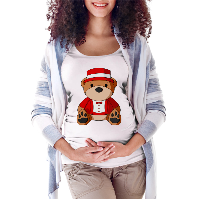 Circus Ringmaster Teddy Bear Funny Maternity Scoop Neck T-shirt by ivanseregai | Artistshot